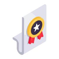 A unique design icon of achievement file vector