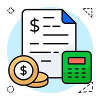 Creative design icon of budget accounting vector