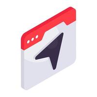 Trendy design icon of cursor arrow vector