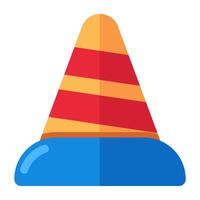 Trendy vector design of construction cone