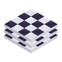 An isometric design icon of tiles isolated on white background vector