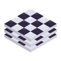 An isometric design icon of tiles isolated on white background vector