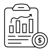 un diseño de icono de informe financiero vector