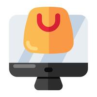 Modern design icon of online shopping vector