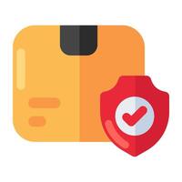 A trendy design icon of parcel security vector