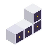 An icon design of nightstand vector