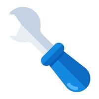 A flat design icon of seam ripper vector