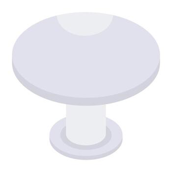 Editable design icon of round table vector
