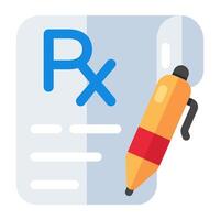 Trendy design icon of prescription vector