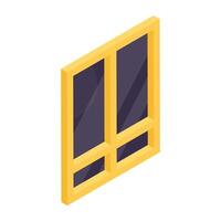 Editable design icon of window vector