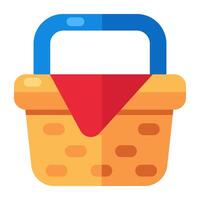 Modern design icon of grocery basket vector