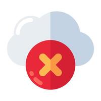 creativo diseño icono de Eliminar nube vector