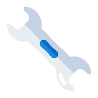 Editable design icon of wrench vector