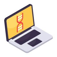 DNa icon in isometric design vector