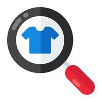An icon design of search shirt vector