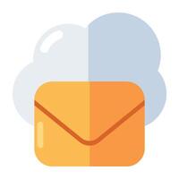 icono de descarga premium de correo en la nube vector