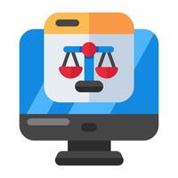 Trendy design icon of law website vector