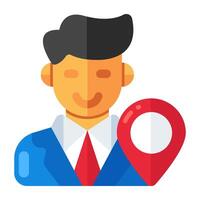 Premium design icon of user location vector