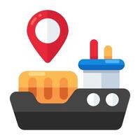 Perfect design icon of boat location vector