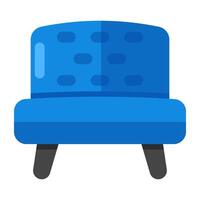 Modern design icon of single sofa vector