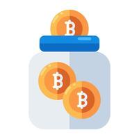 un diseño de icono de bitcoin vector