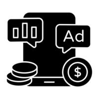 A perfect design icon of mobile ad vector