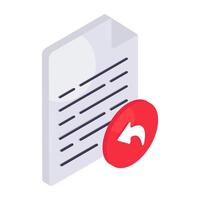 Editable design icon of back file vector