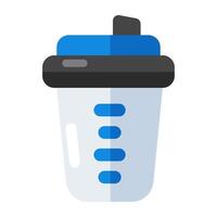 An editable design icon of takeaway drink vector