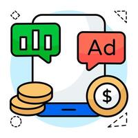 A perfect design icon of mobile ad vector