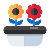 A premium download icon of potted plant vector