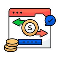 Modern design icon of money transfer vector