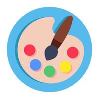 Trendy vector design of paint palette