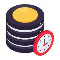 Trendy design icon of server history vector