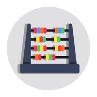 A frame of counting beads, icon of abacus vector