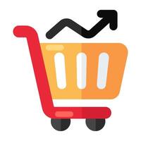 Shopping cart icon, editable vector