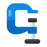 A unique design icon of c clamp vector