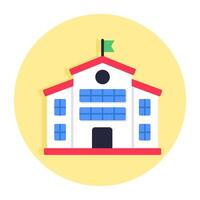 un icono de diseño perfecto del edificio escolar vector