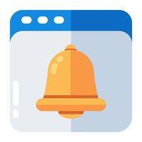 Editable design icon of alarm vector