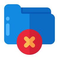 A unique design icon of wrong folder vector