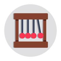 An editable design icon of Newton's cradle vector