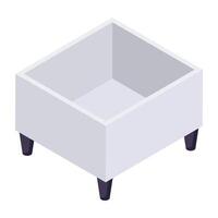 An icon design of drawer table vector