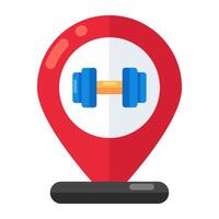 Premium download icon of gym location vector