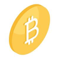 un icono diseño de bitcoin aislado en blanco antecedentes vector