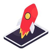 Modern design icon of launch website vector