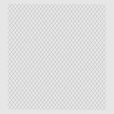 Metallic black mesh on a white background. Geometric texture. Interlaced wavy lines. Monochrome linear waves fence. Vector illustration.