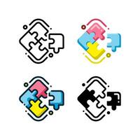 The puzzle icon is represented by a game of pieces vector