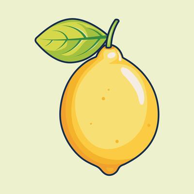 fresh lemon cartoon vector illustration