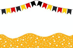 Beer festival background. Oktoberfest German festival. Vector illustration with flag bunting