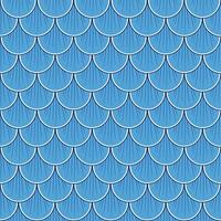 Blue fish scale lines, seamless pattern vector