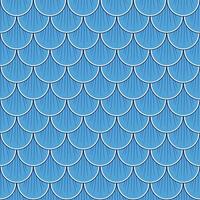 Blue fish scale lines, seamless pattern vector